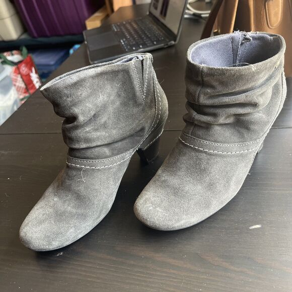 Pikolinos Leather Suede Heeled Ankle Boots Size 37 - Picture 2 of 4